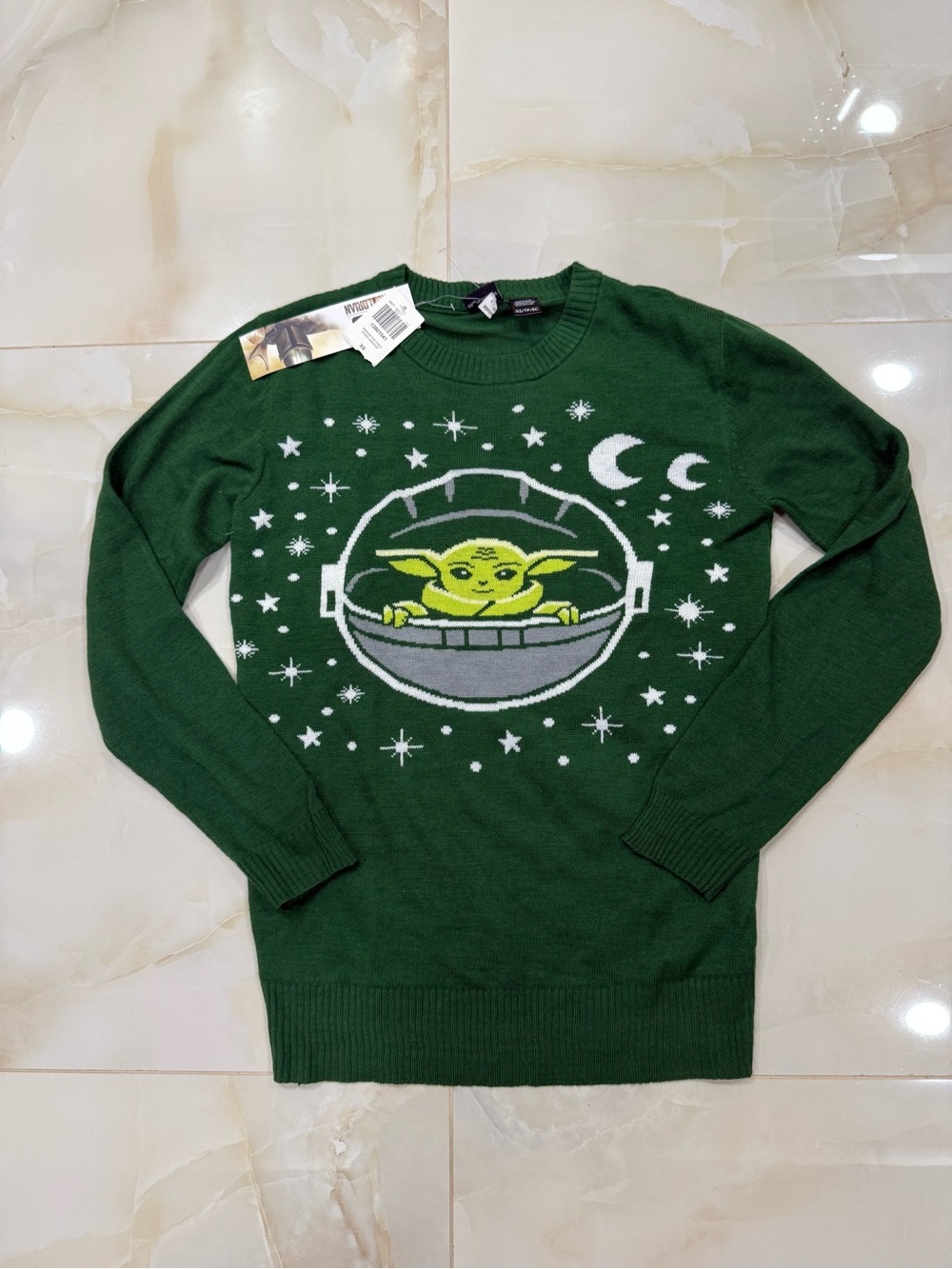 Star Wars Green Baby Yoda Sweater
